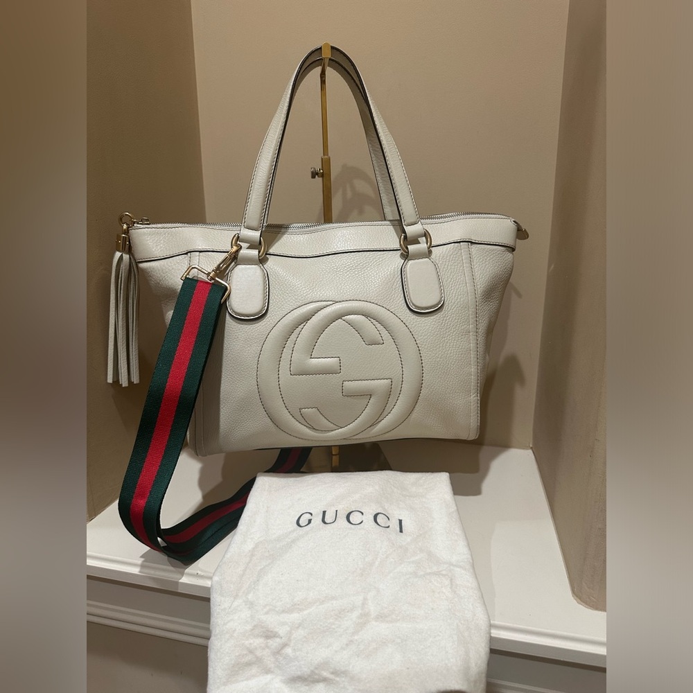 GUCCI Soho 2 Way Leather Shoulder Bag